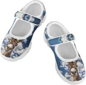 Yzaoxia Little or Big Kids Slip On Shoes Girls Hook and Loop Running Shoes Lightweight Walking Athletic Sport Shoes Mesh Breathable Barefoot Shoes Tennis Shoes for Gym School Outdoor